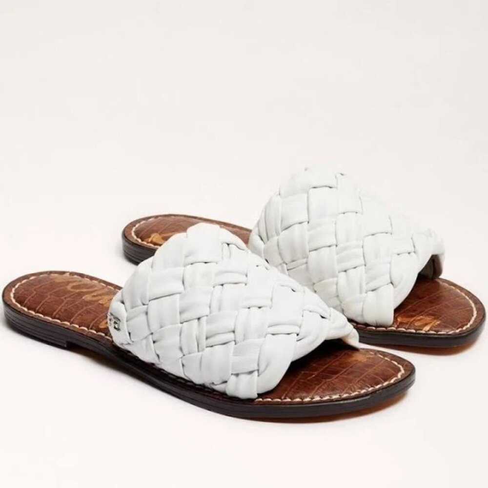 Sam Edelman Griffin Woven Leather Slide Sandals - Size 6
